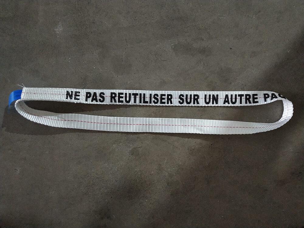 Endless-webbing-sling-Ne-Pas-Reutiliser-Sur-Un-Autre-Paquet-Sangle-plate-sans-fin