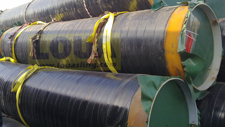 dual ply endless webbing sling steel pipe handling -LOUA SLING CO.,LTD